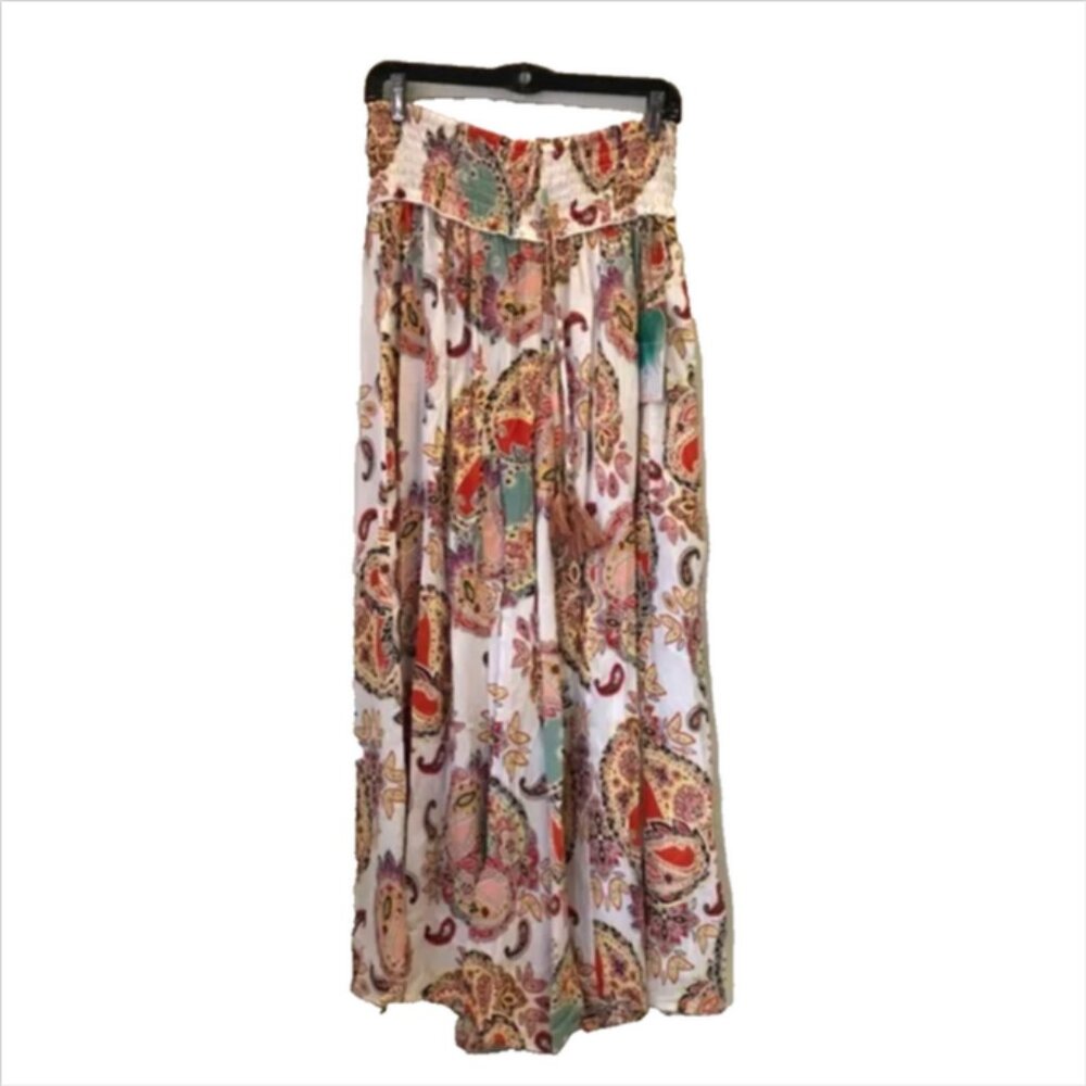 True Destinations Floral Wide Leg Swim Cover Up Pants